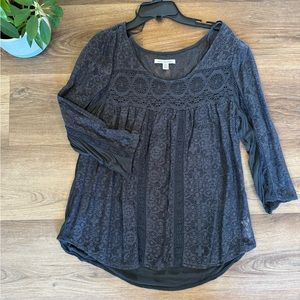 American Eagle Boho Knit Blouse